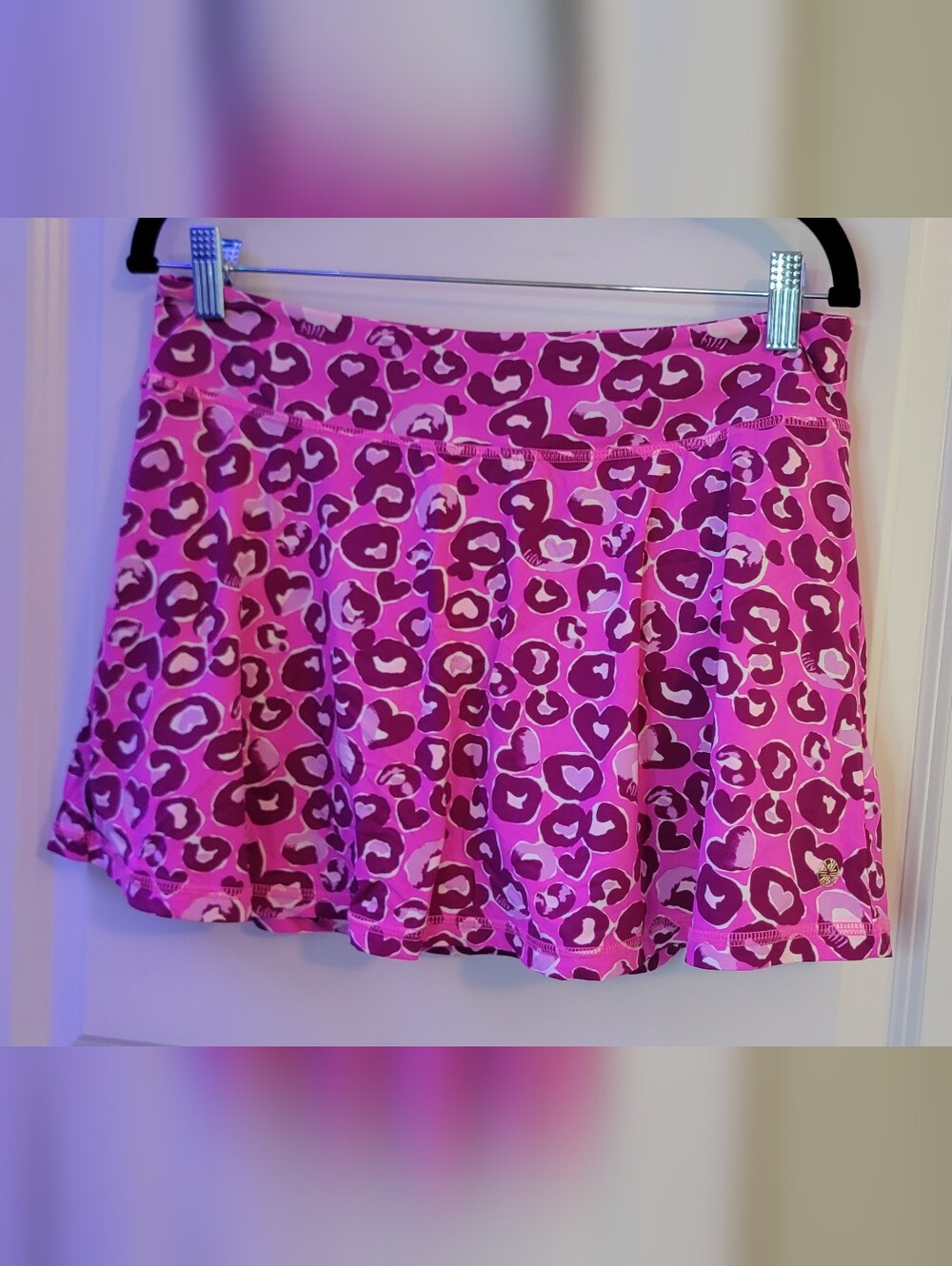 Lilly Pulitzer Luxletic Women's Pink Leopard Print Skirt Size: M